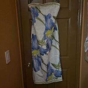 Significant Other Tess Floral Cotton Strapless Midi-Dress